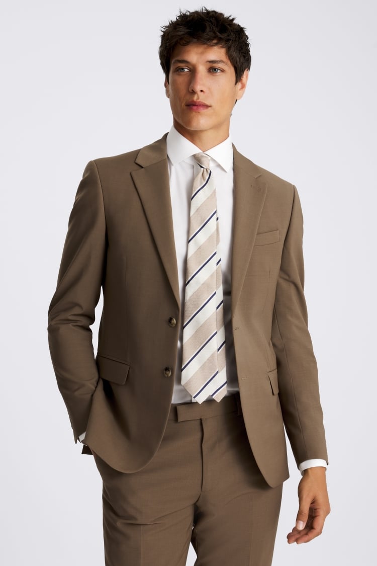 Slim Fit Dark Camel Suit