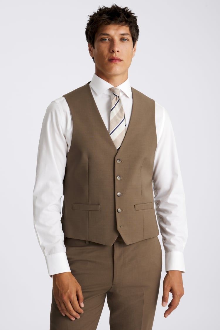 Slim Fit Dark Camel Suit