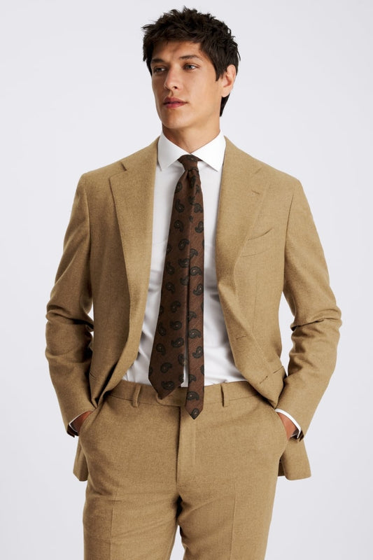 Italian Tailored Fit Gold Flannel Suit