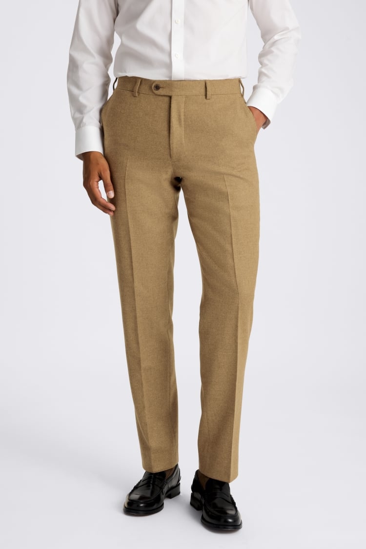 Italian Tailored Fit Gold Flannel Suit