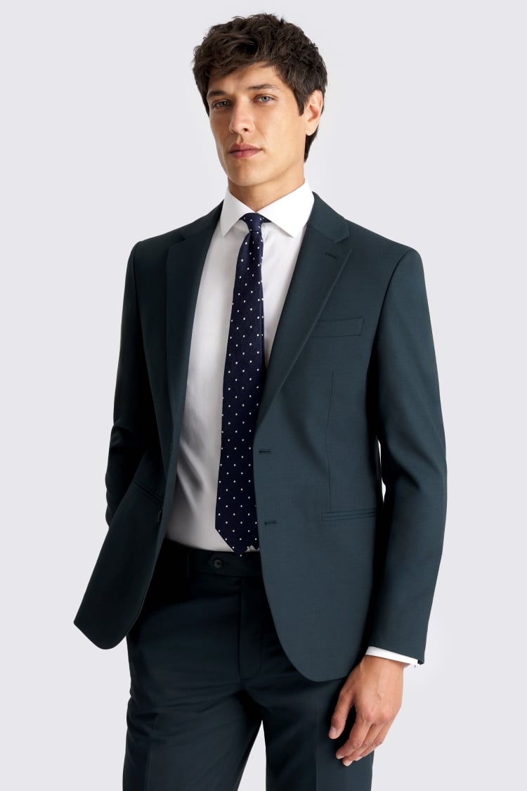 Slim Fit Teal Suit