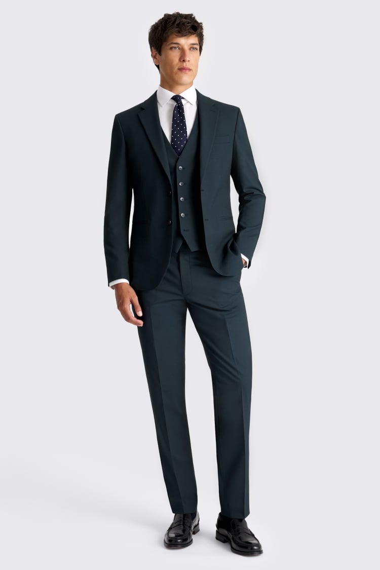 Slim Fit Teal Suit