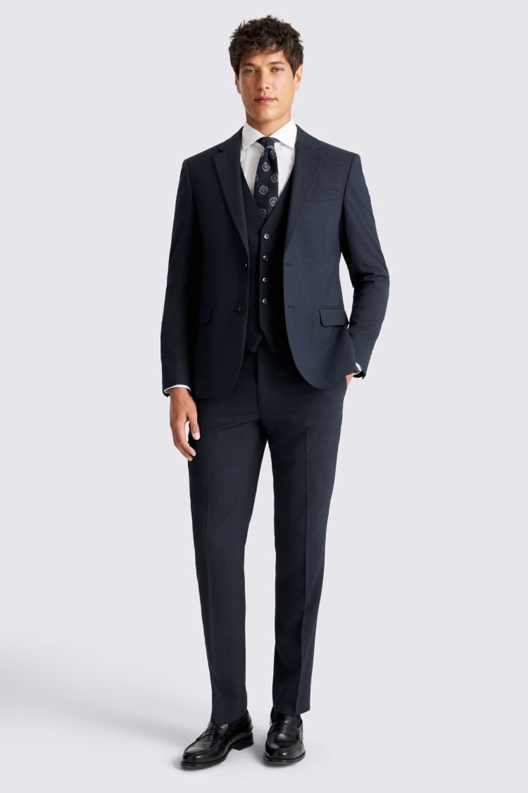 Slim Fit Navy Puppytooth Suit