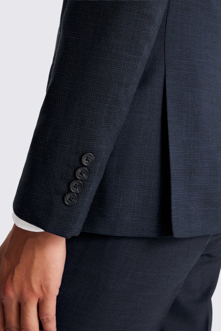 Slim Fit Navy Puppytooth Suit