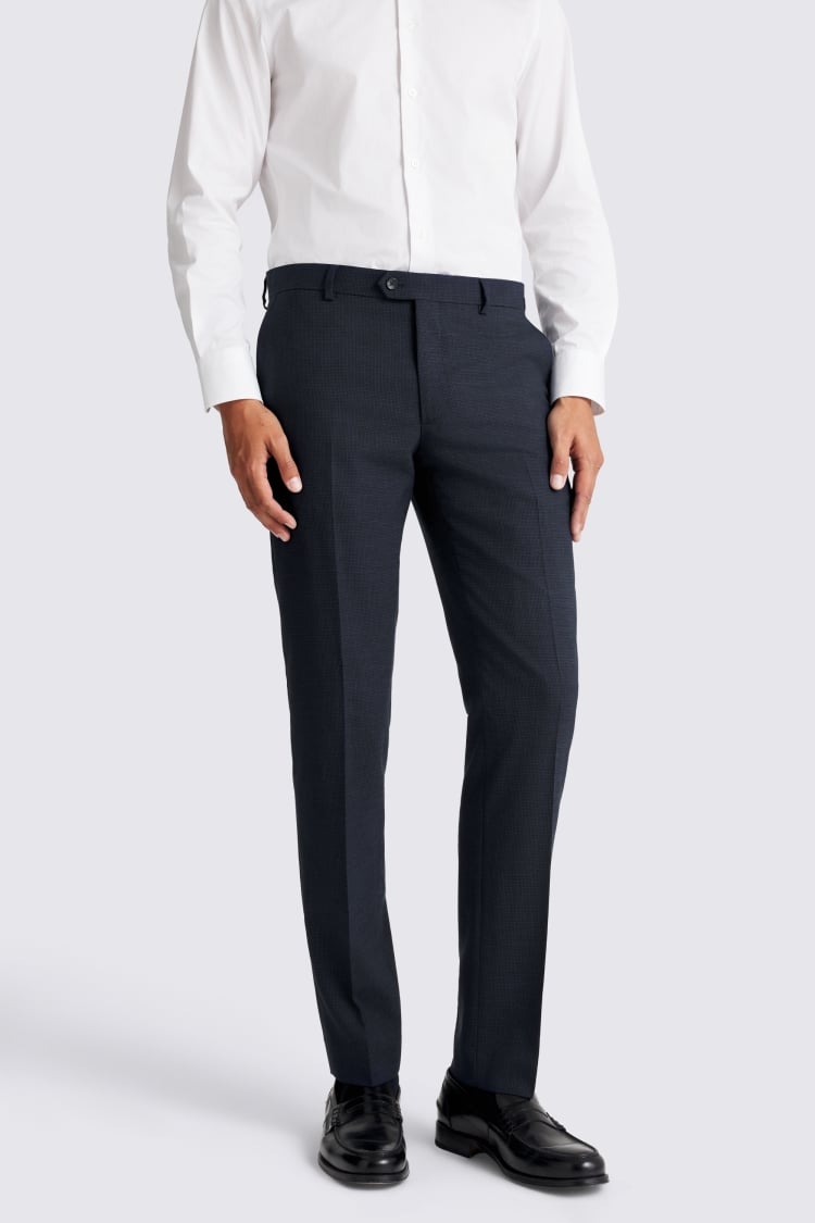 Slim Fit Navy Puppytooth Suit