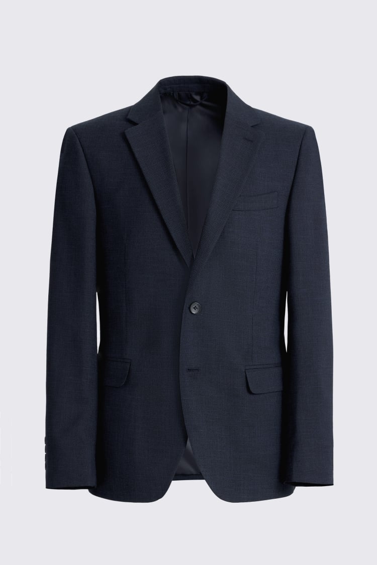 Slim Fit Navy Puppytooth Suit