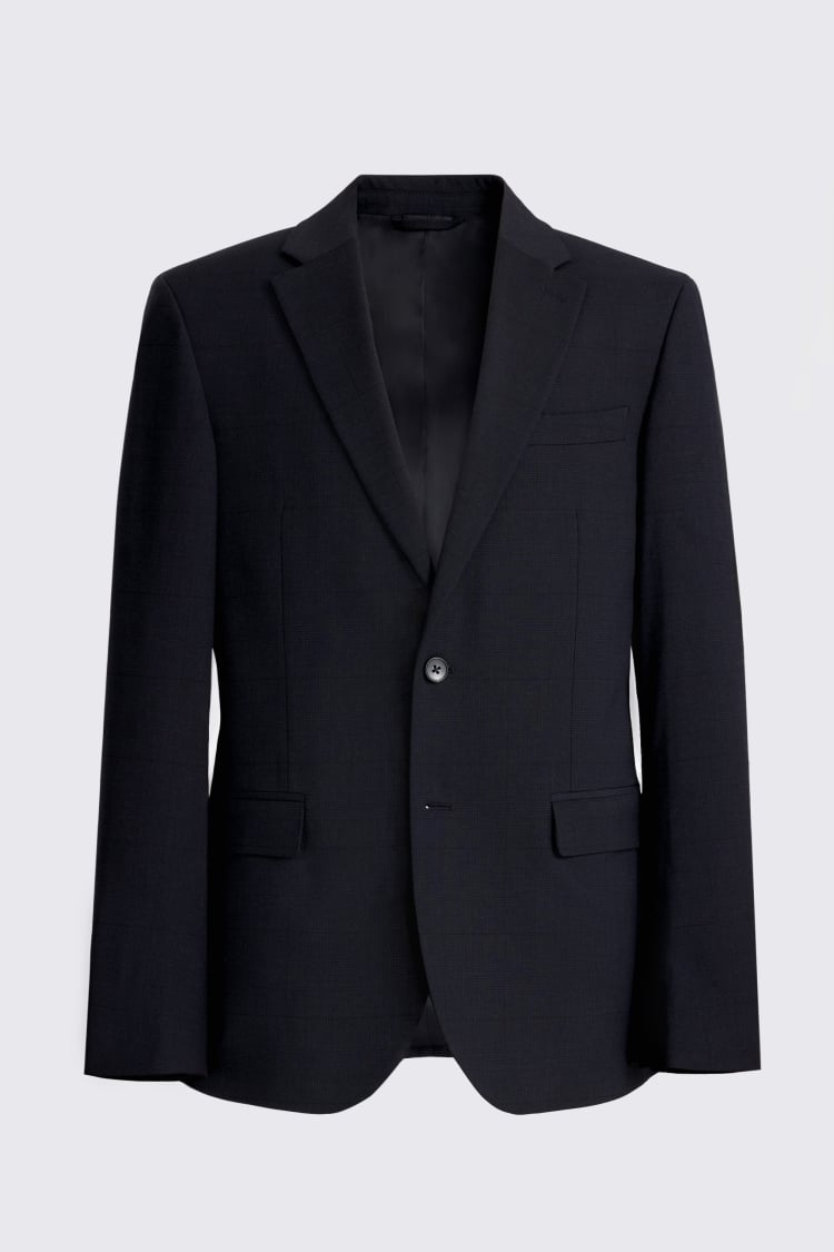 Slim Fit Blue Check Suit