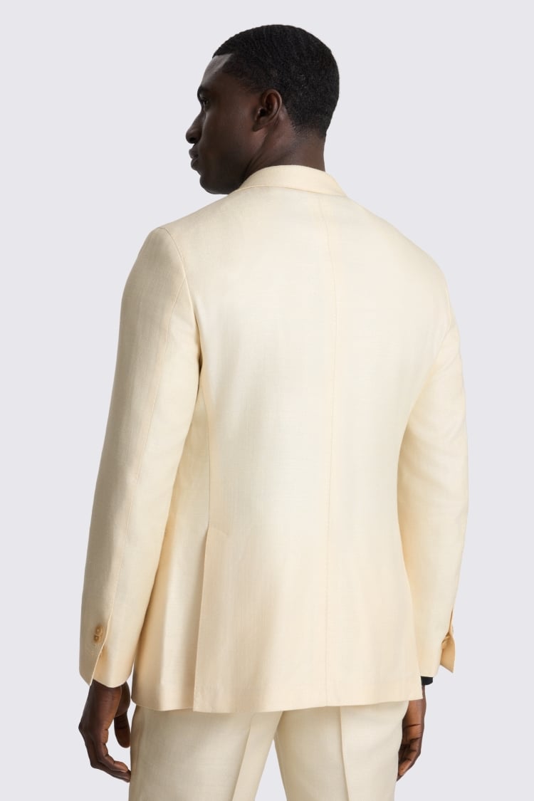 Italian Tailored Fit Off White Twill Suit