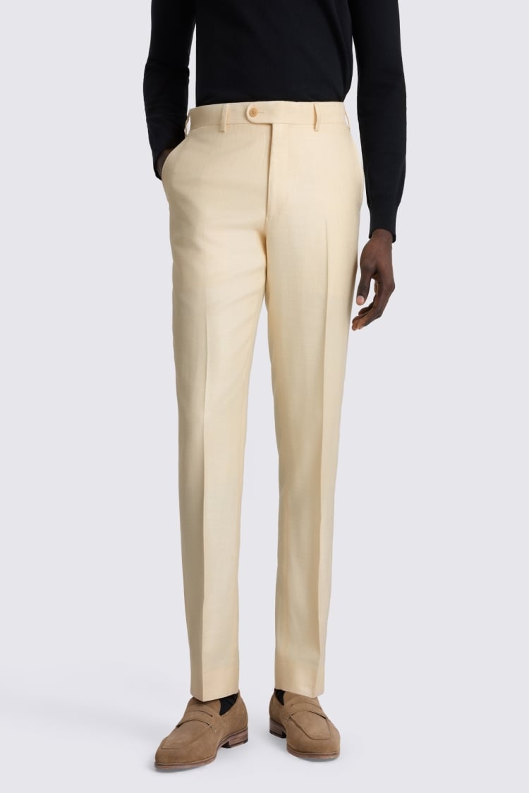 Italian Tailored Fit Off White Twill Suit