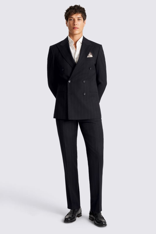 Tailored Fit Navy Stripe Suit