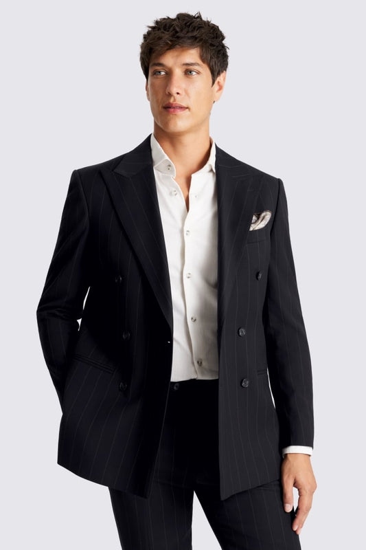 Tailored Fit Navy Stripe Suit