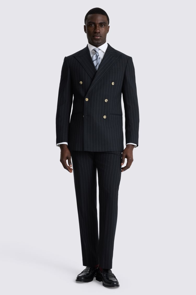 Tailored Fit Navy Stripe Suit
