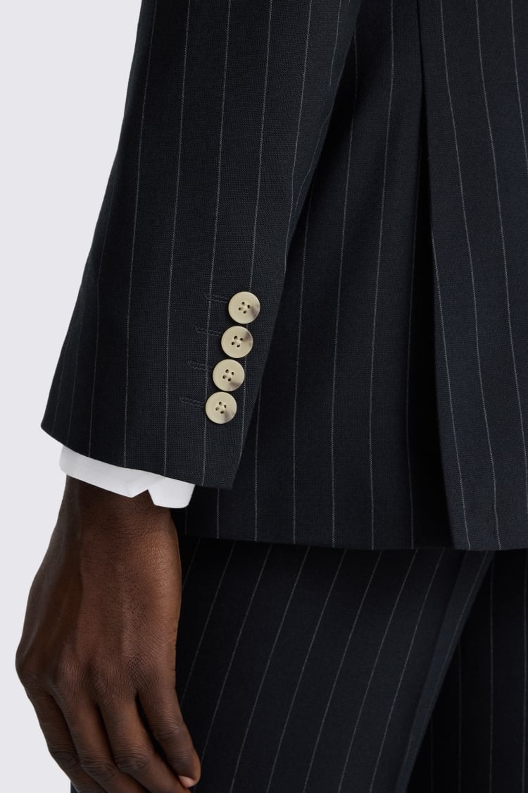 Tailored Fit Navy Stripe Suit