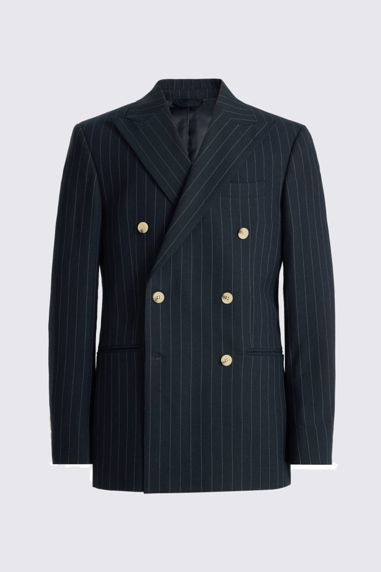 Tailored Fit Navy Stripe Suit