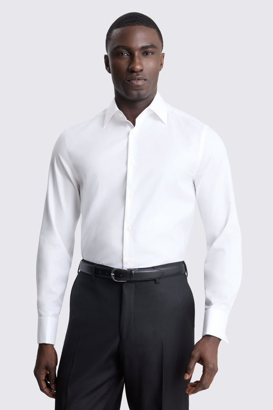 Premium Tailored Fit White Twill Shirt