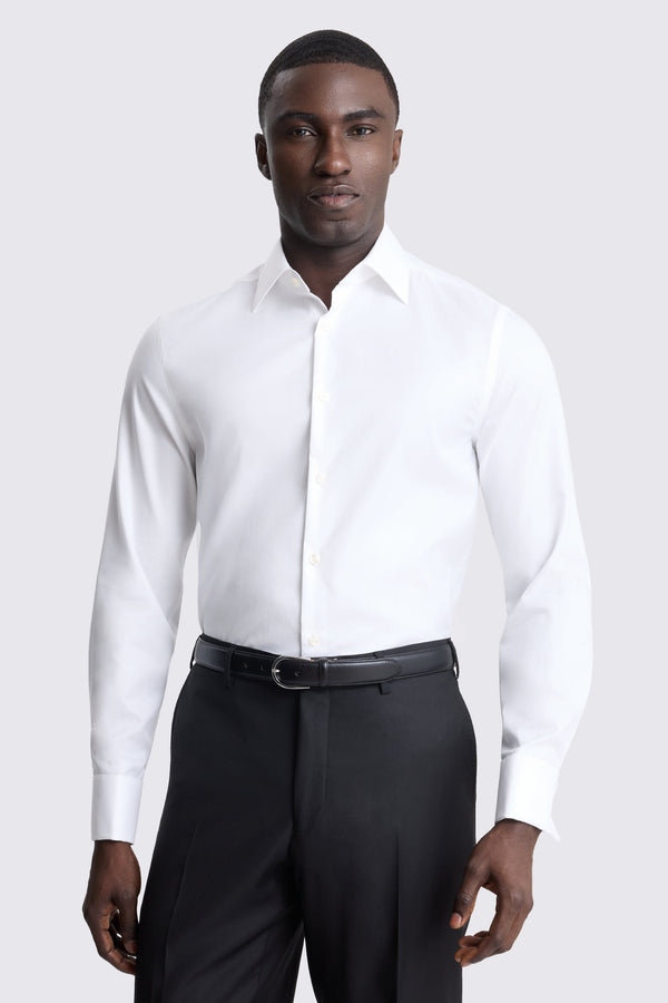 Premium Tailored Fit White Twill Shirt