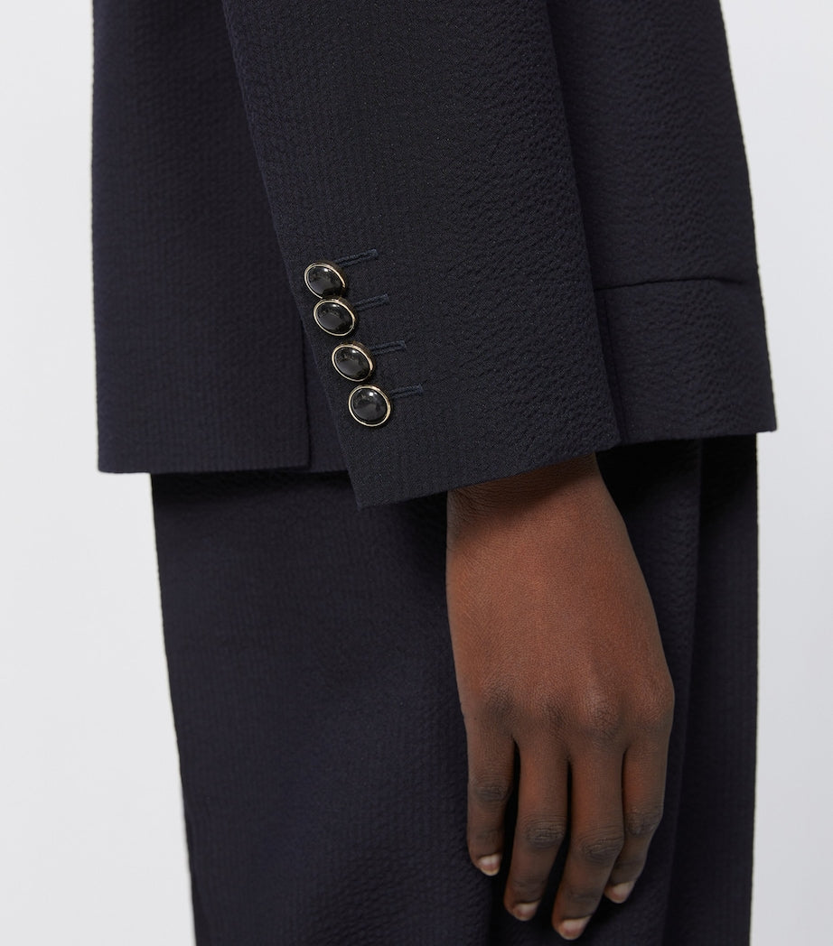 Virgin Wool Double-Breasted Blazer