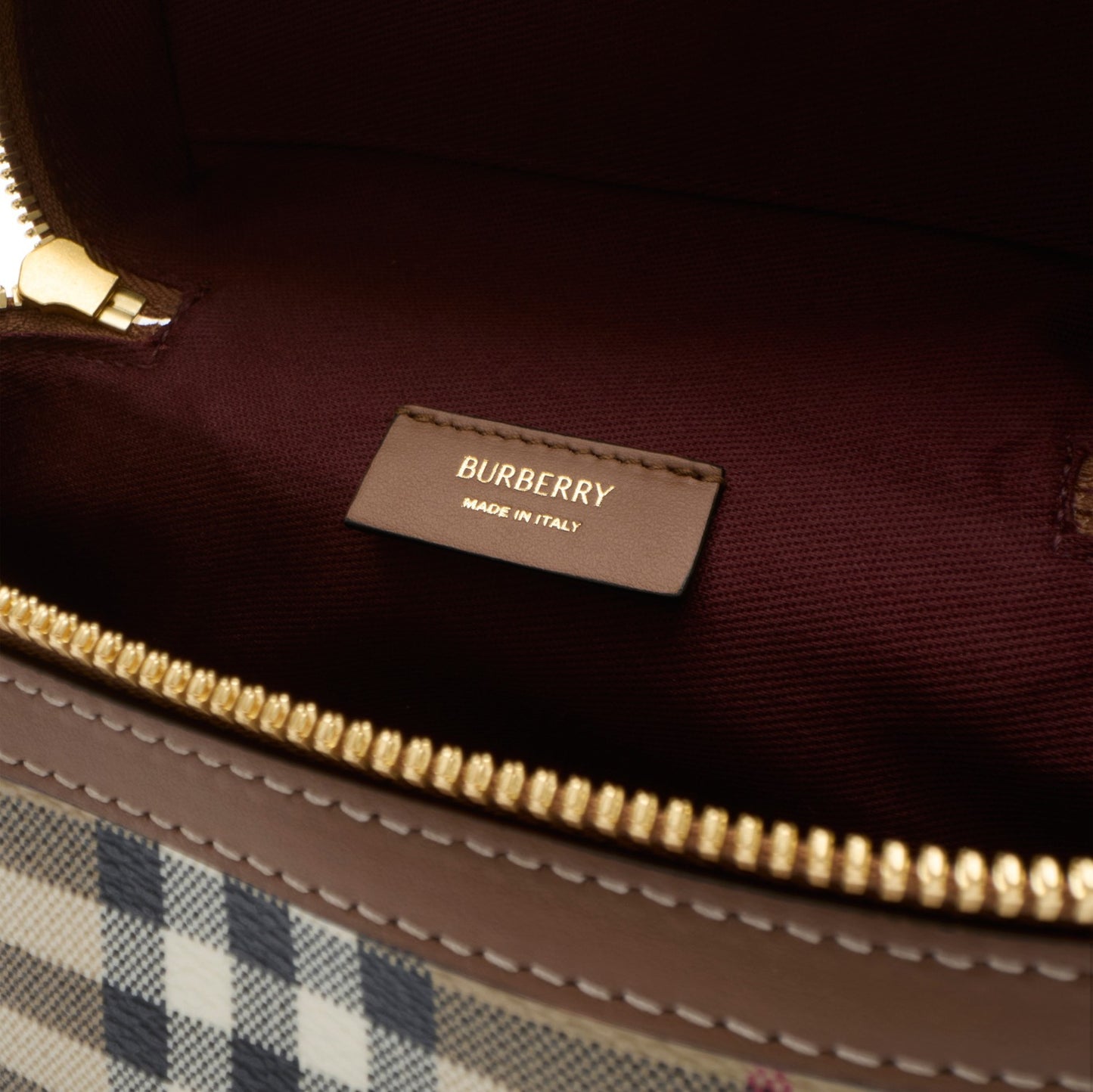 Mini Check Vanity Bag