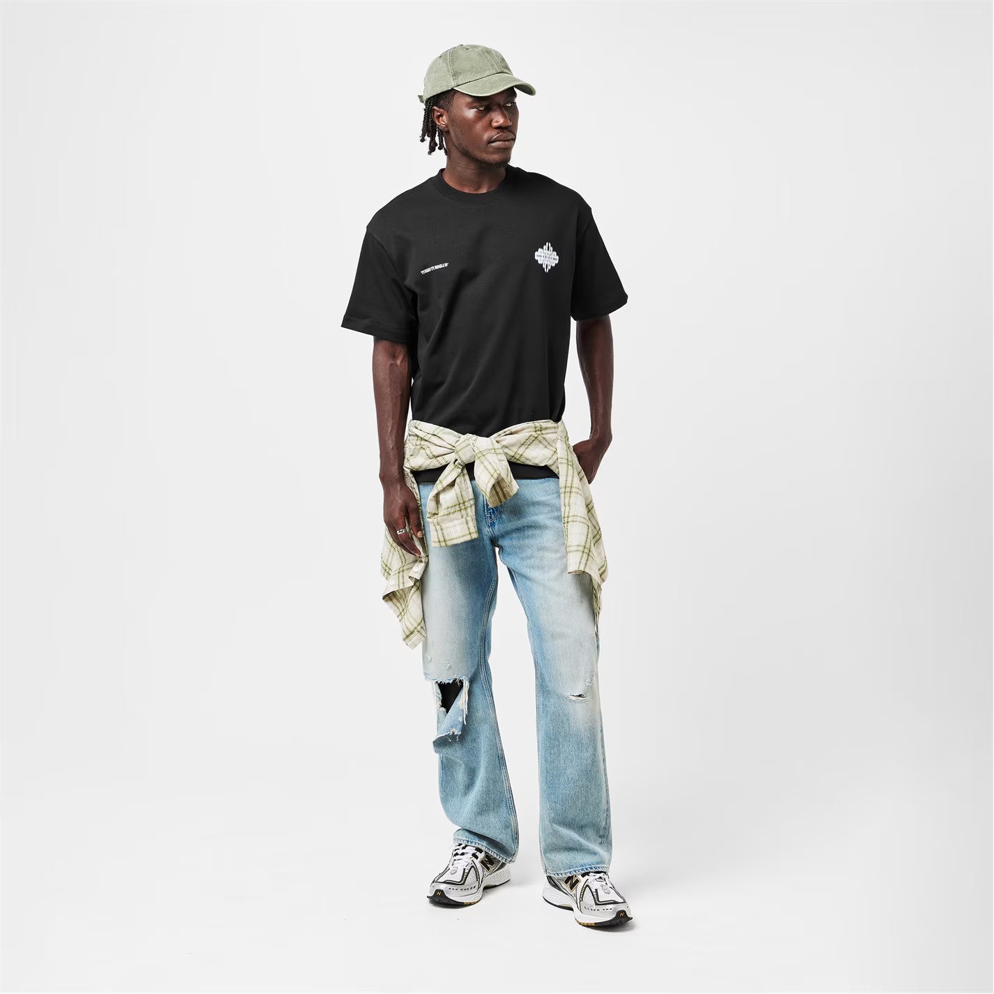 Mens Blurred Graphic Emblem T-Shirt