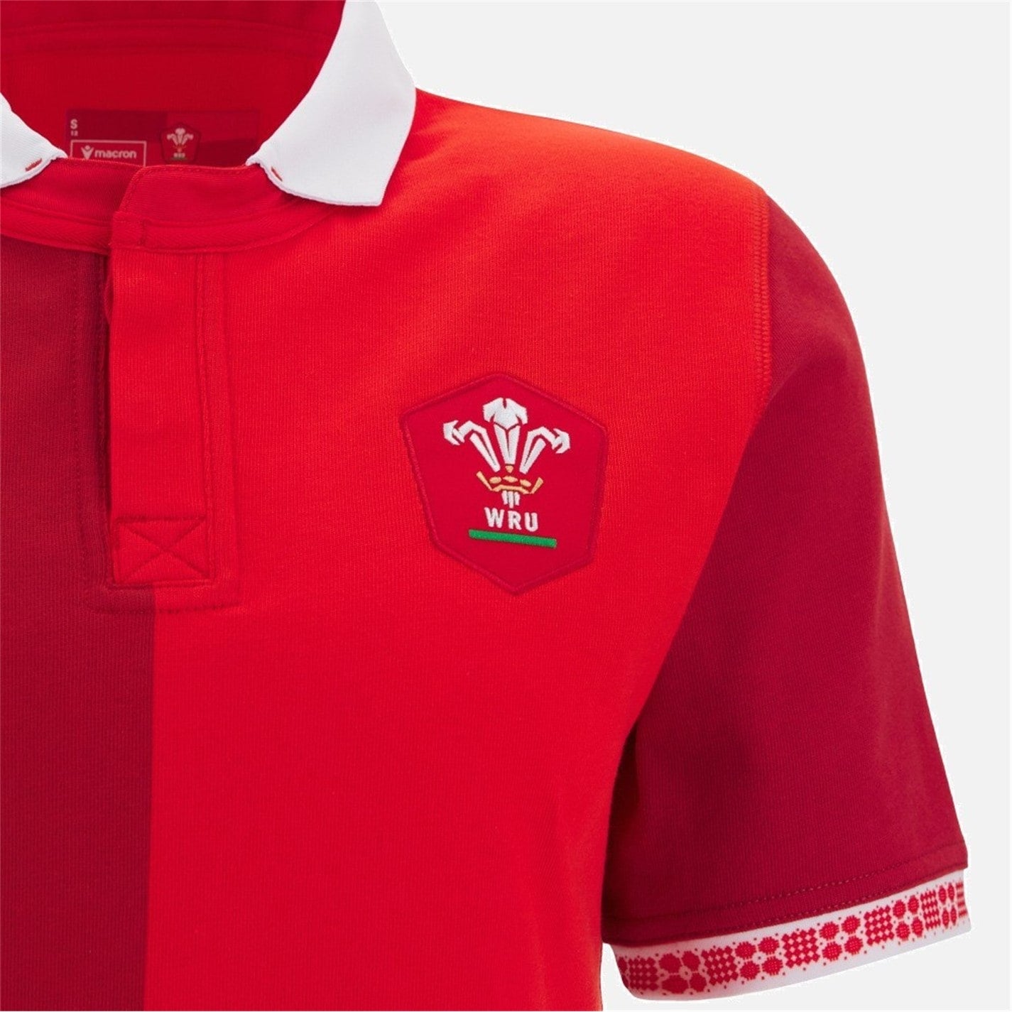 Macron Wales Rugby Home Polo Shirt 2025 Womens