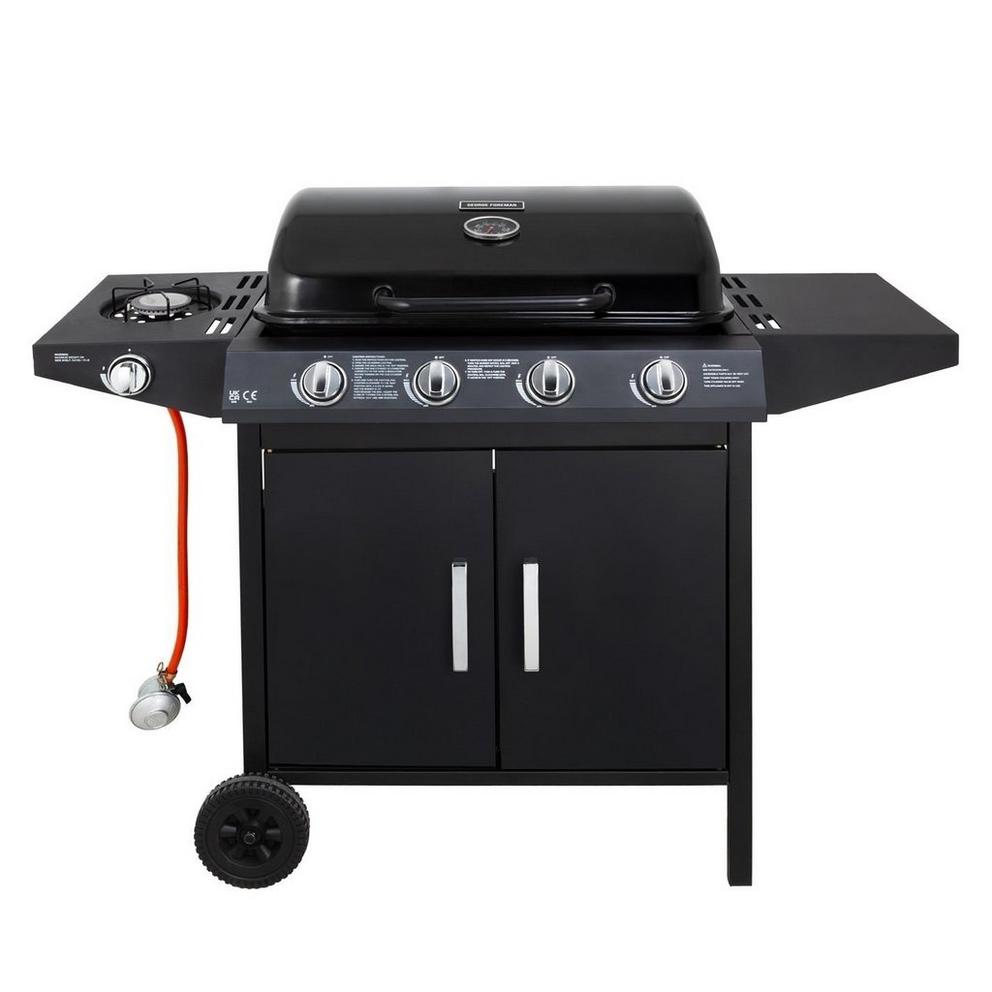 George Foreman 4 Burner BBQ with sideplate