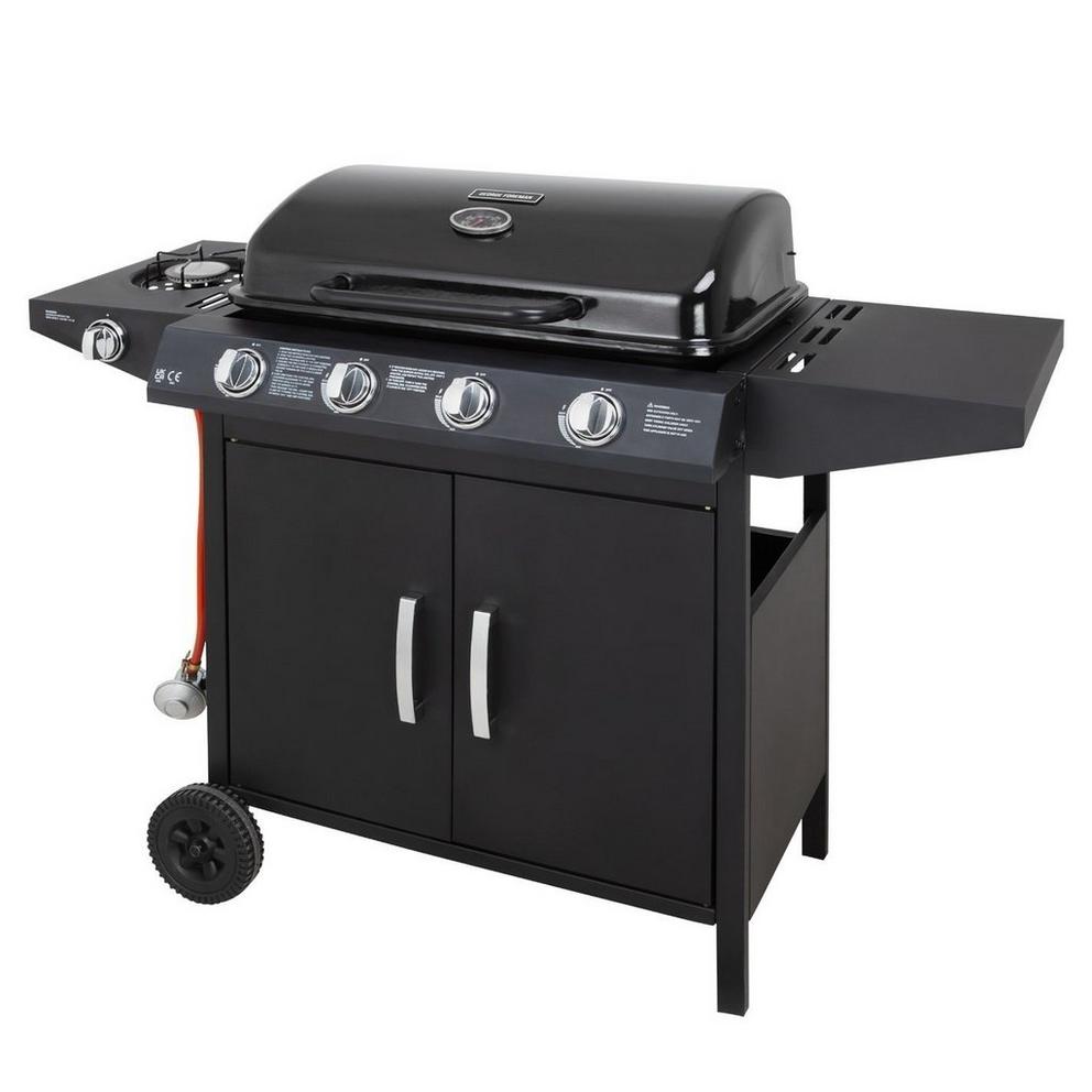 George Foreman 4 Burner BBQ with sideplate