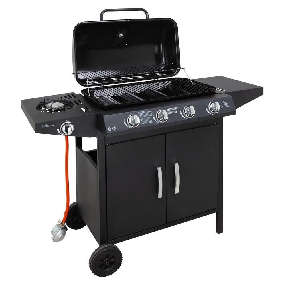 George Foreman 4 Burner BBQ with sideplate