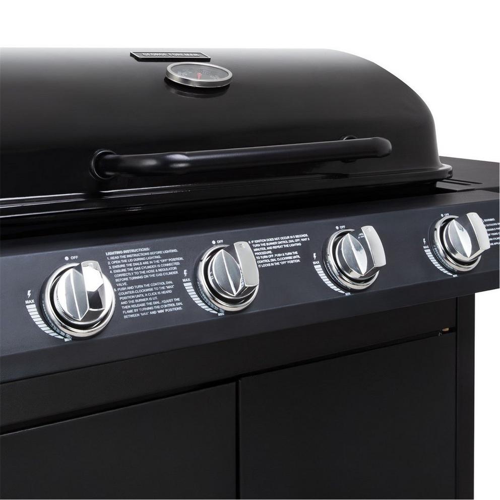 George Foreman 4 Burner BBQ with sideplate