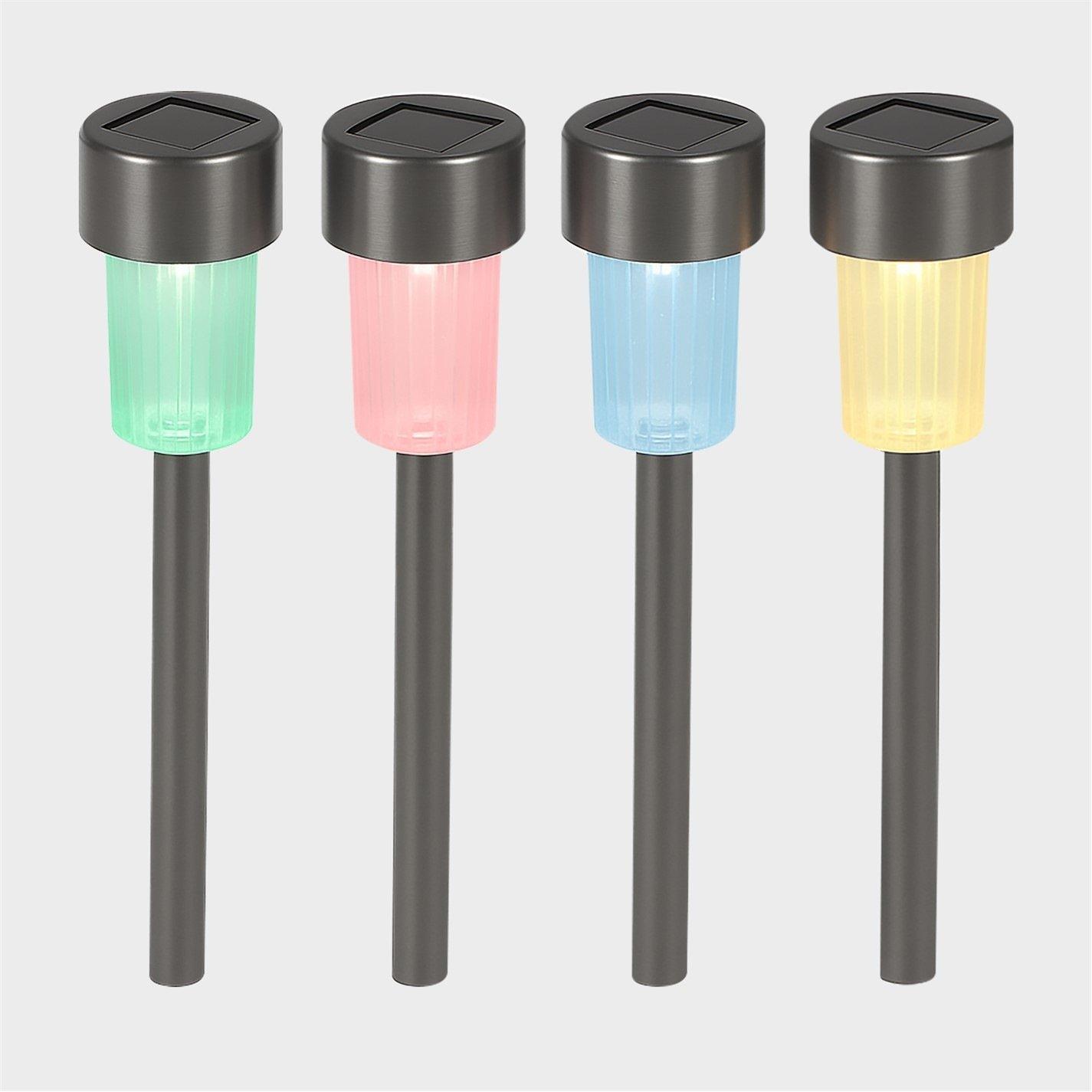 Streetwize Solar Stake Lights - Colour Changing 4-Pack