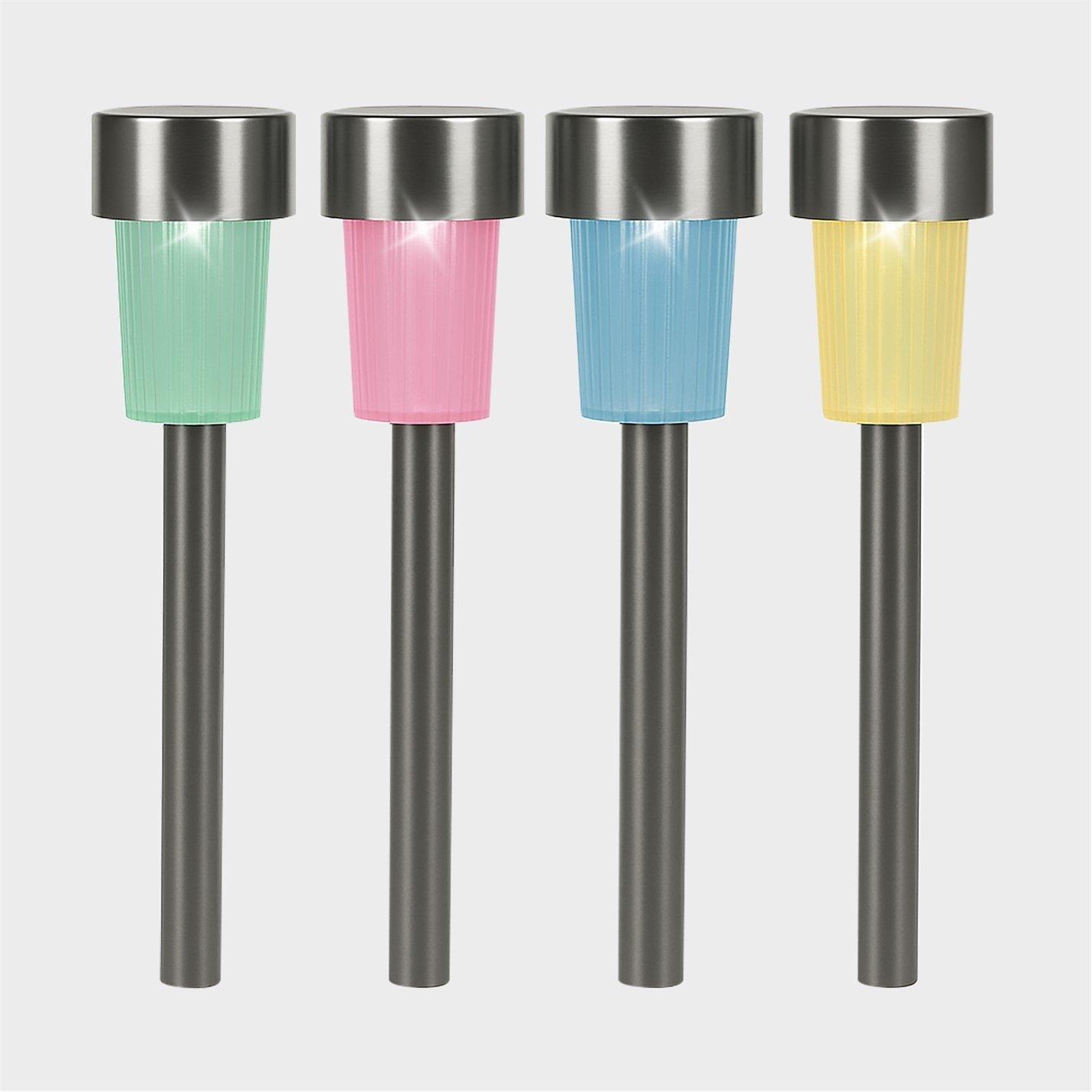 Streetwize Solar Stake Lights - Colour Changing 4-Pack