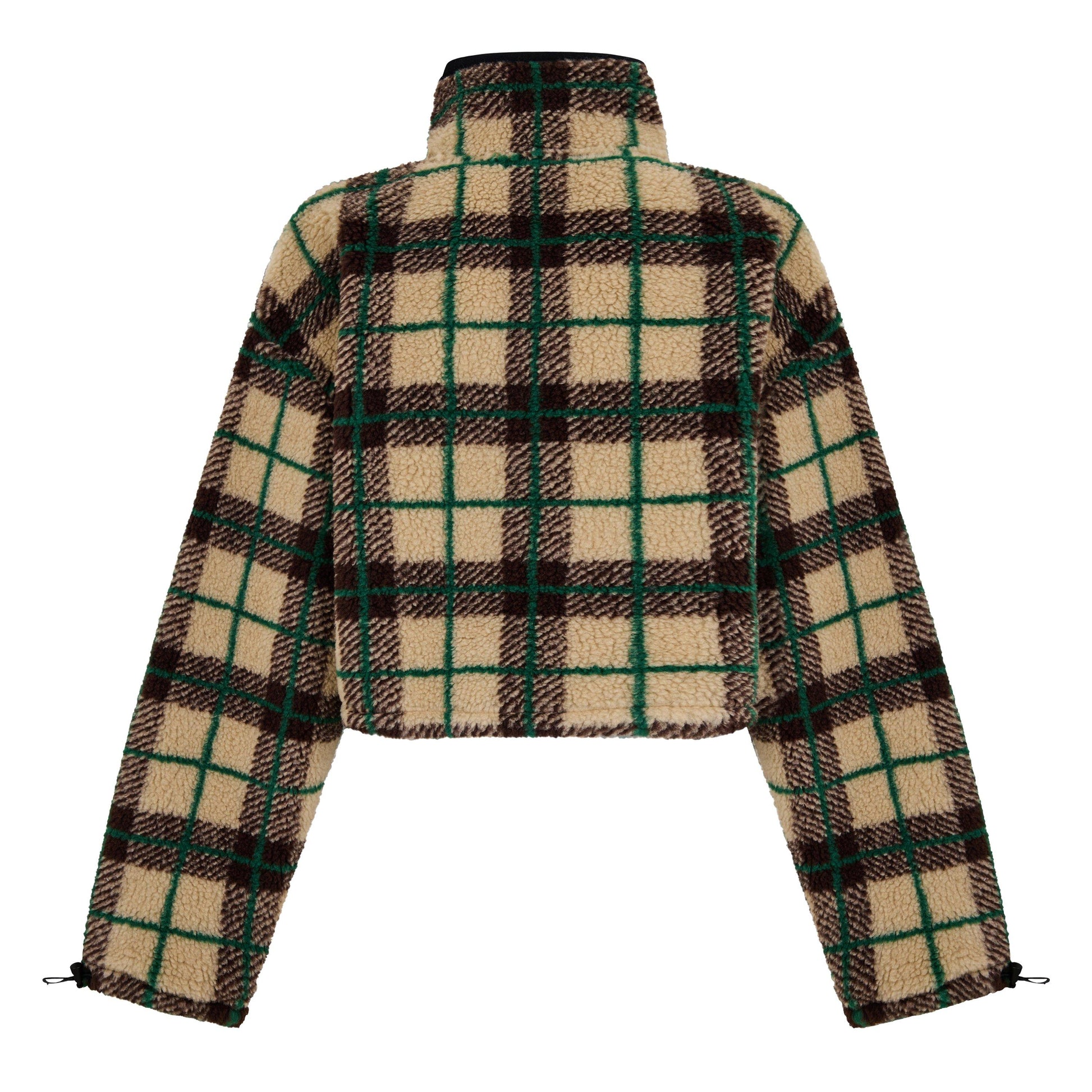 Miu Miu Checked teddy jacket with zipper