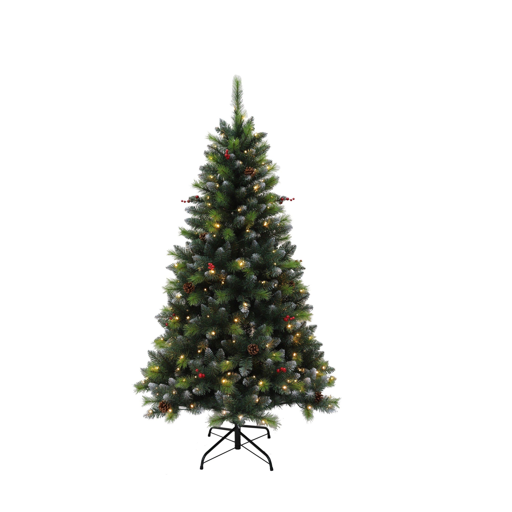 6ft Pre Lit Cones and Berries Christmas Tree