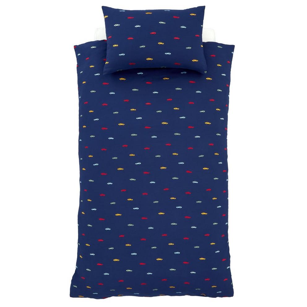 Embroidered Cars Soft Microfibre Duvet Cover Set