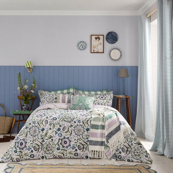 Festival Flowers Duvet Cover Set Green