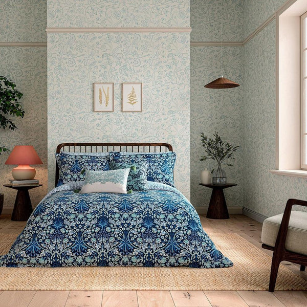 Hyacinth Cotton Percale Duvet Cover Set