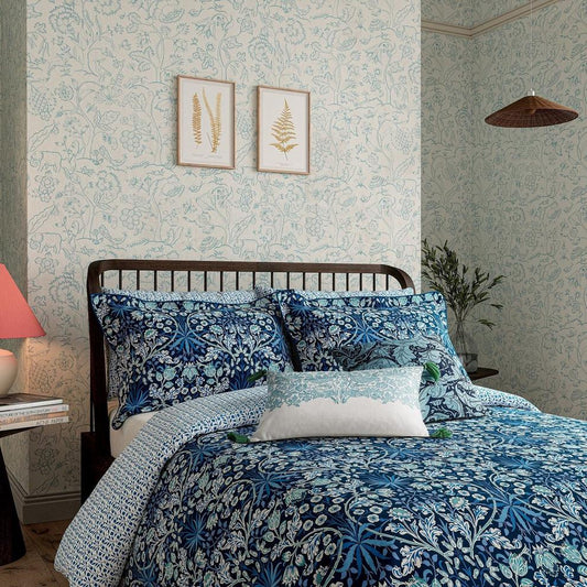 Hyacinth Cotton Percale Duvet Cover Set