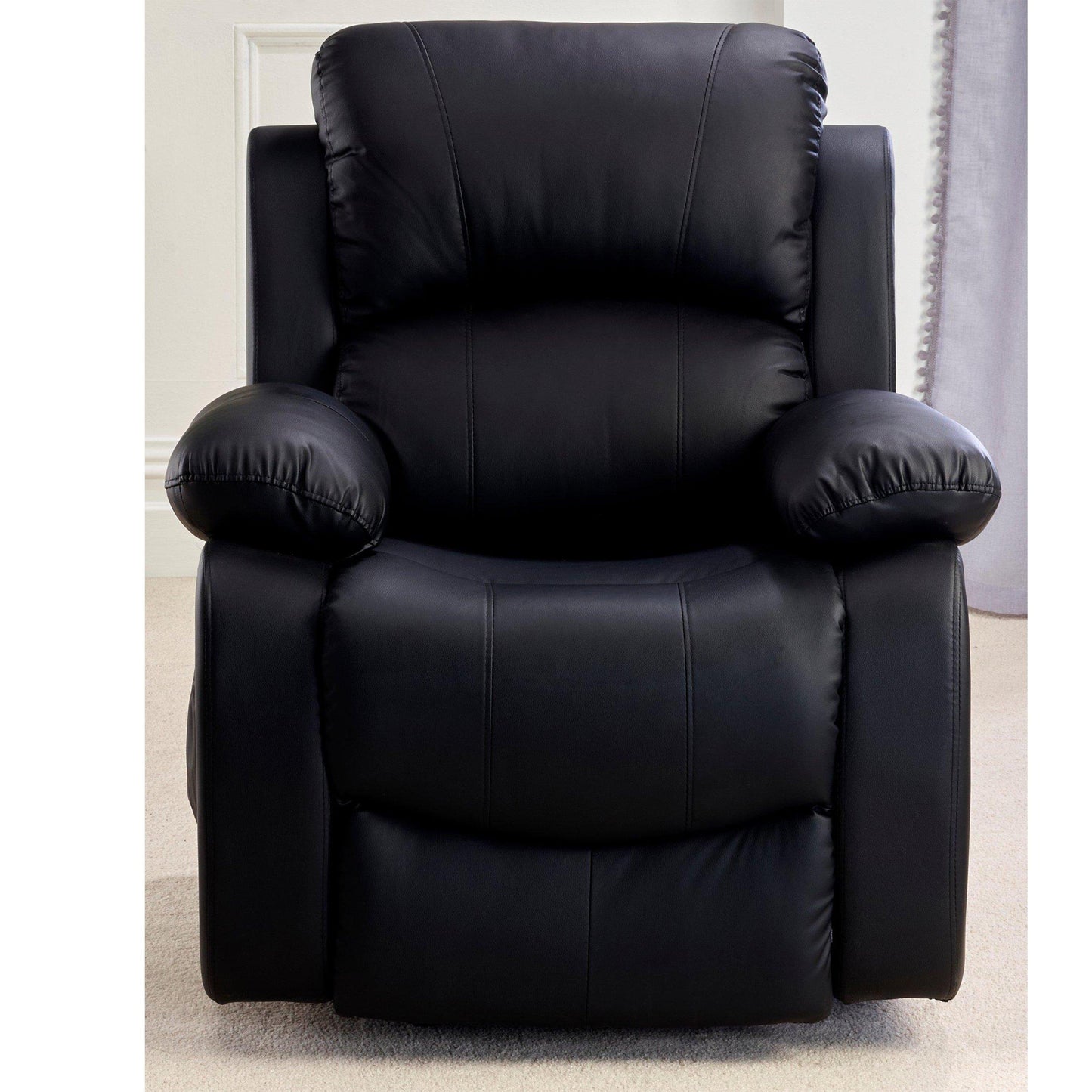 Grey Faux Leather Electric Rise Recliner