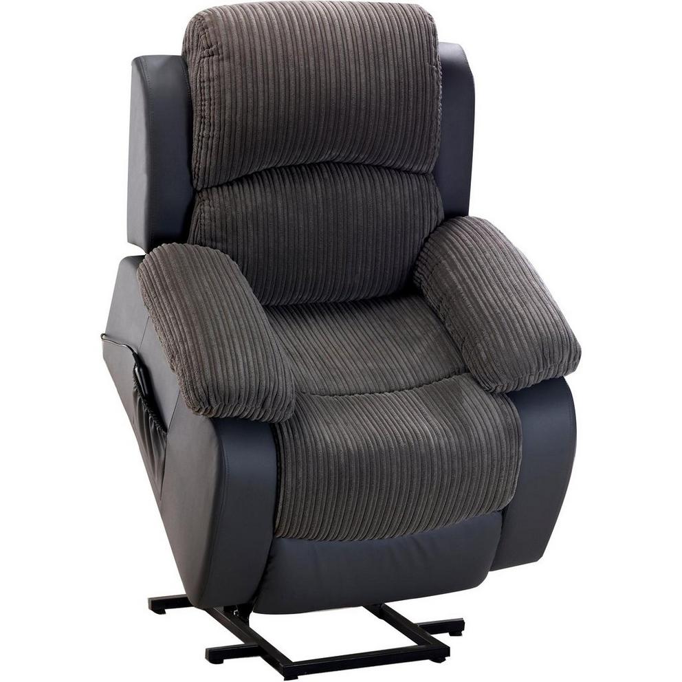 Canterbury Cord/Faux Leather Electric Rise Recliner