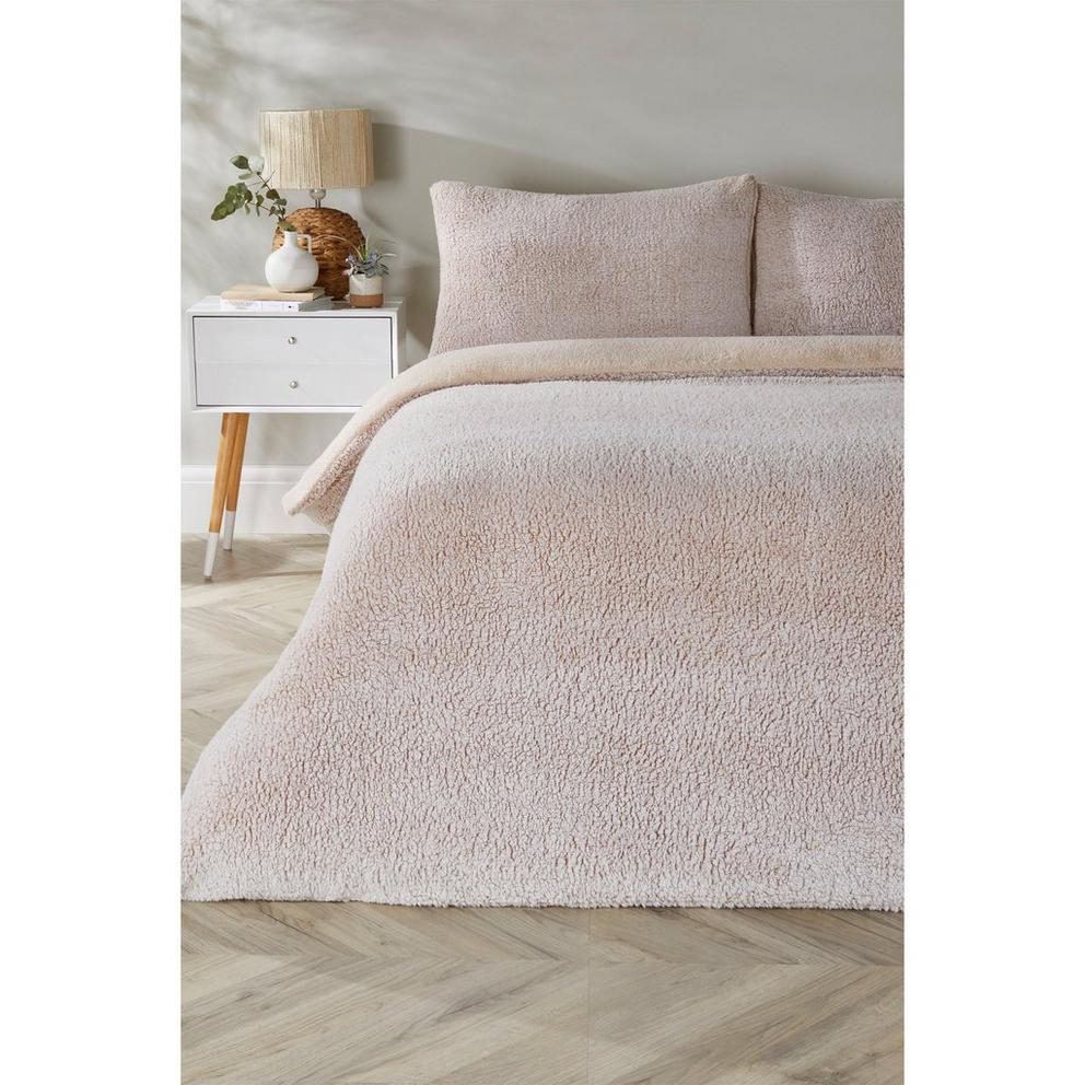 Marl Teddy Fleece Duvet Set