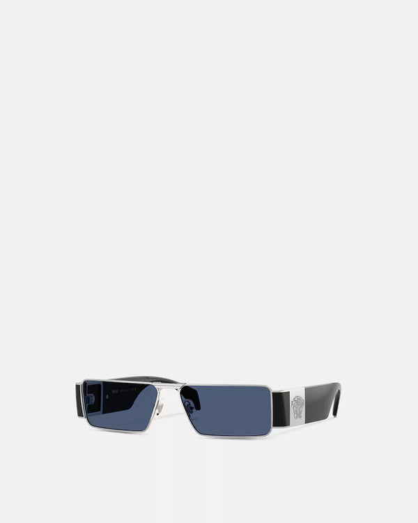 Medusa Plaque Rectangular Sunglasses