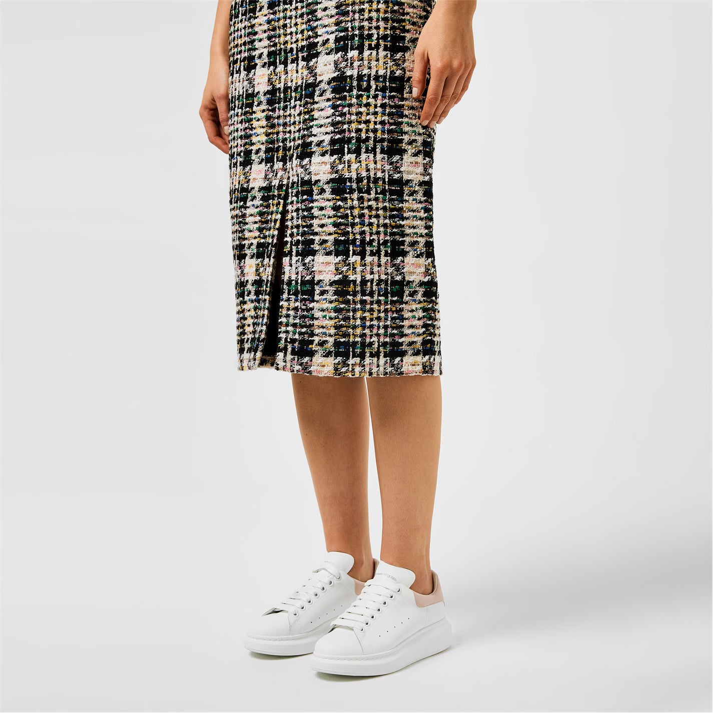 Women's Logo Print Leather Oversized Trainers