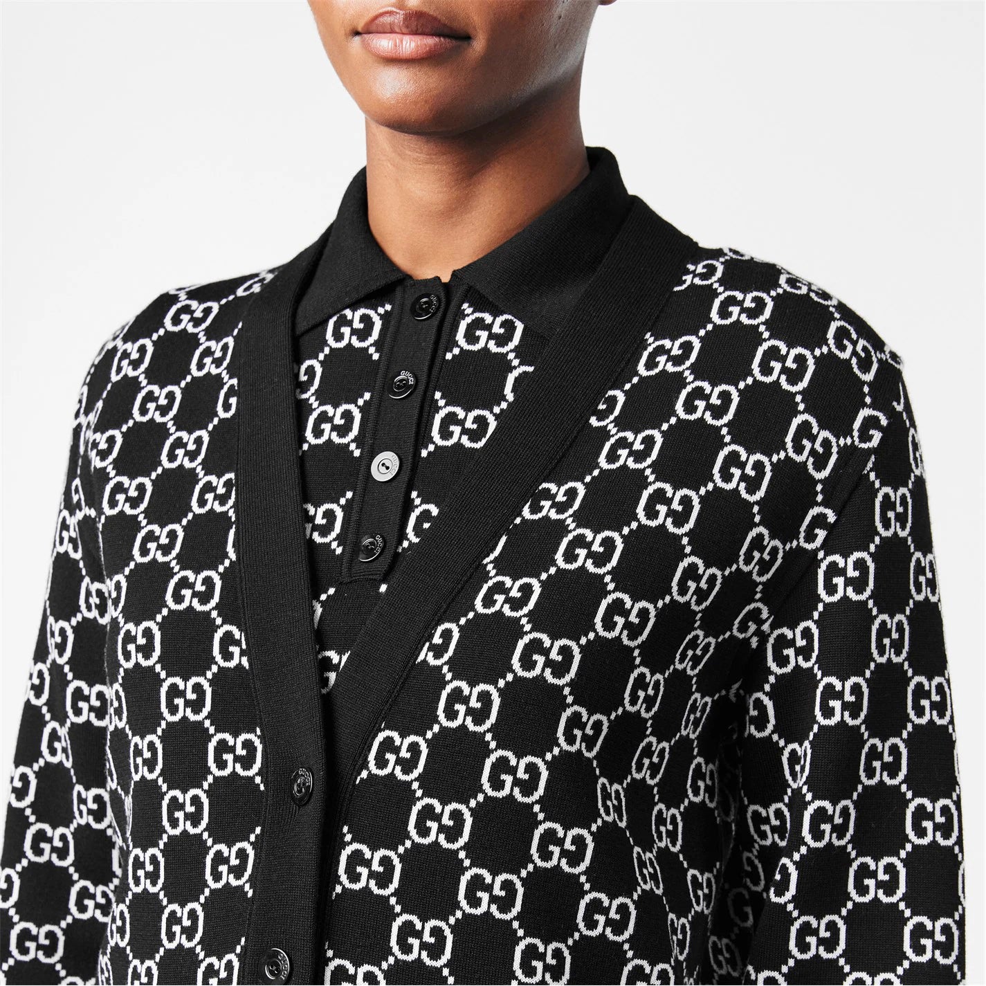 GUCCI GG Reversible Jacquard Cardigan