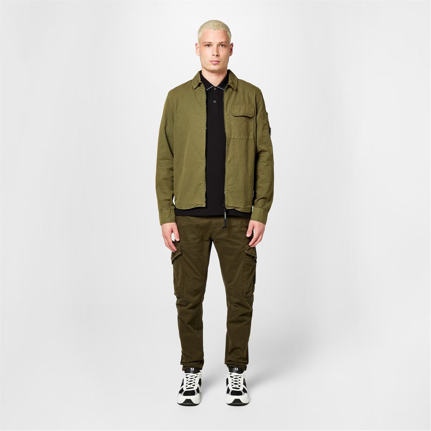 Men's Gabardine Lens Cotton Long Sleeve Overshirt