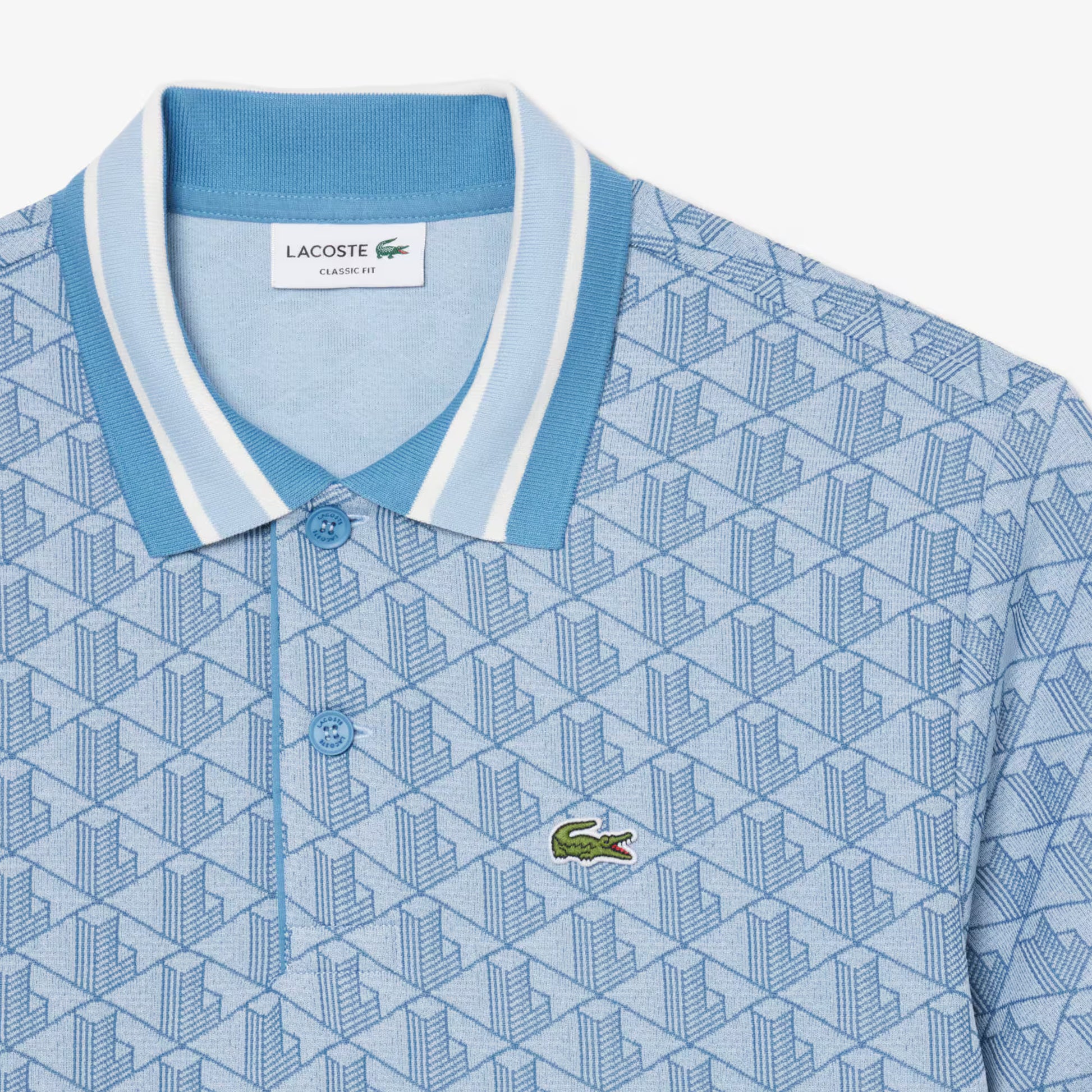 Classic Fit Monogram Jacquard Polo Shirt