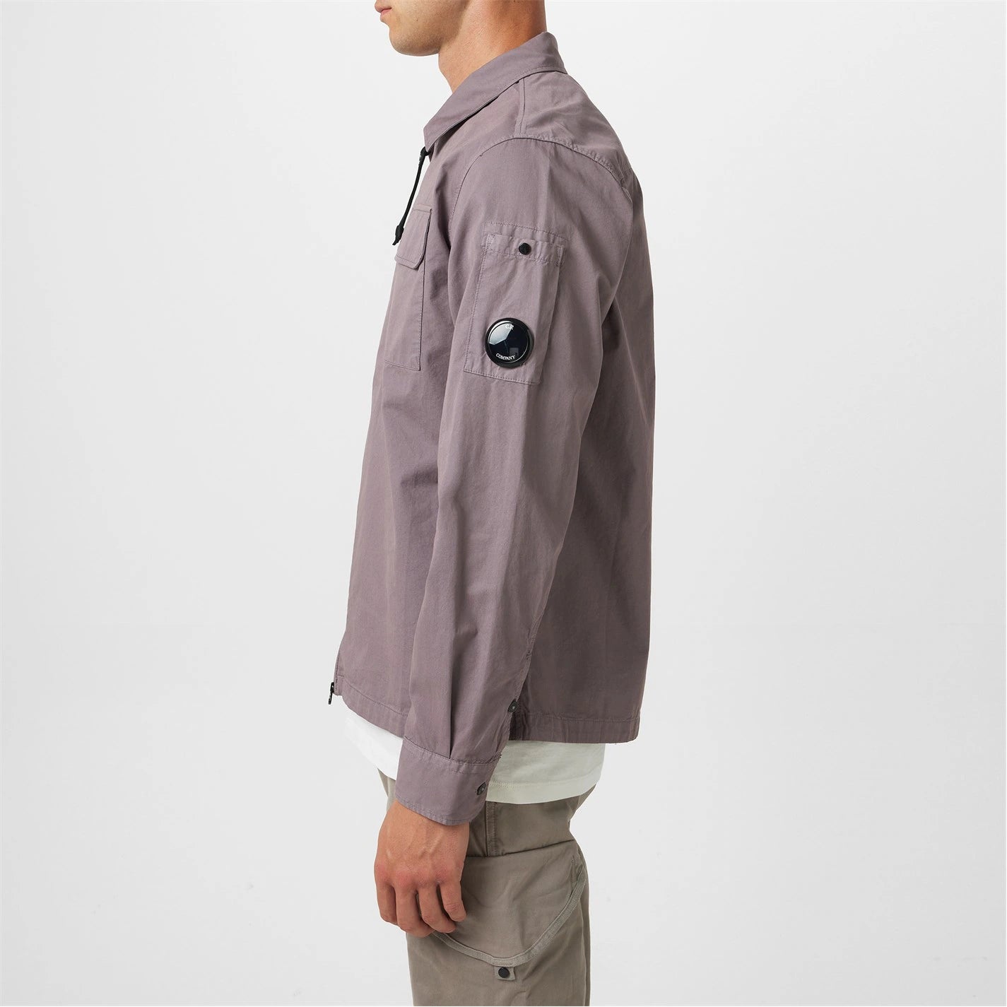 Men's Gabardine Lens Cotton Long Sleeve Overshirt