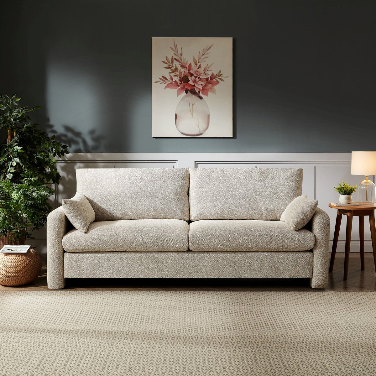 Artemis Home Shorewood 3 Seat Fabric Sofa - Oatmeal