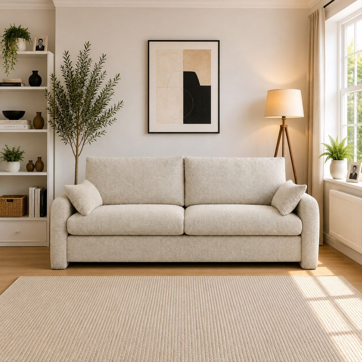 Artemis Home Shorewood 3 Seat Fabric Sofa - Oatmeal