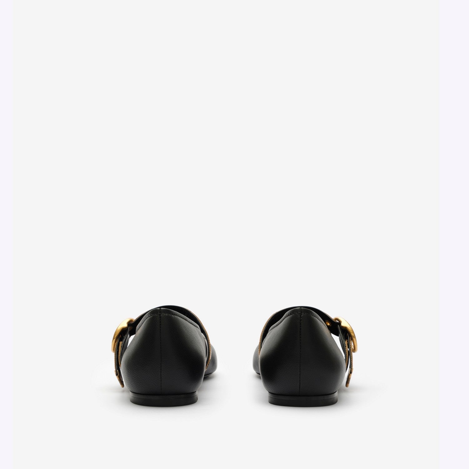 Check Strap Leather Robin Ballerinas