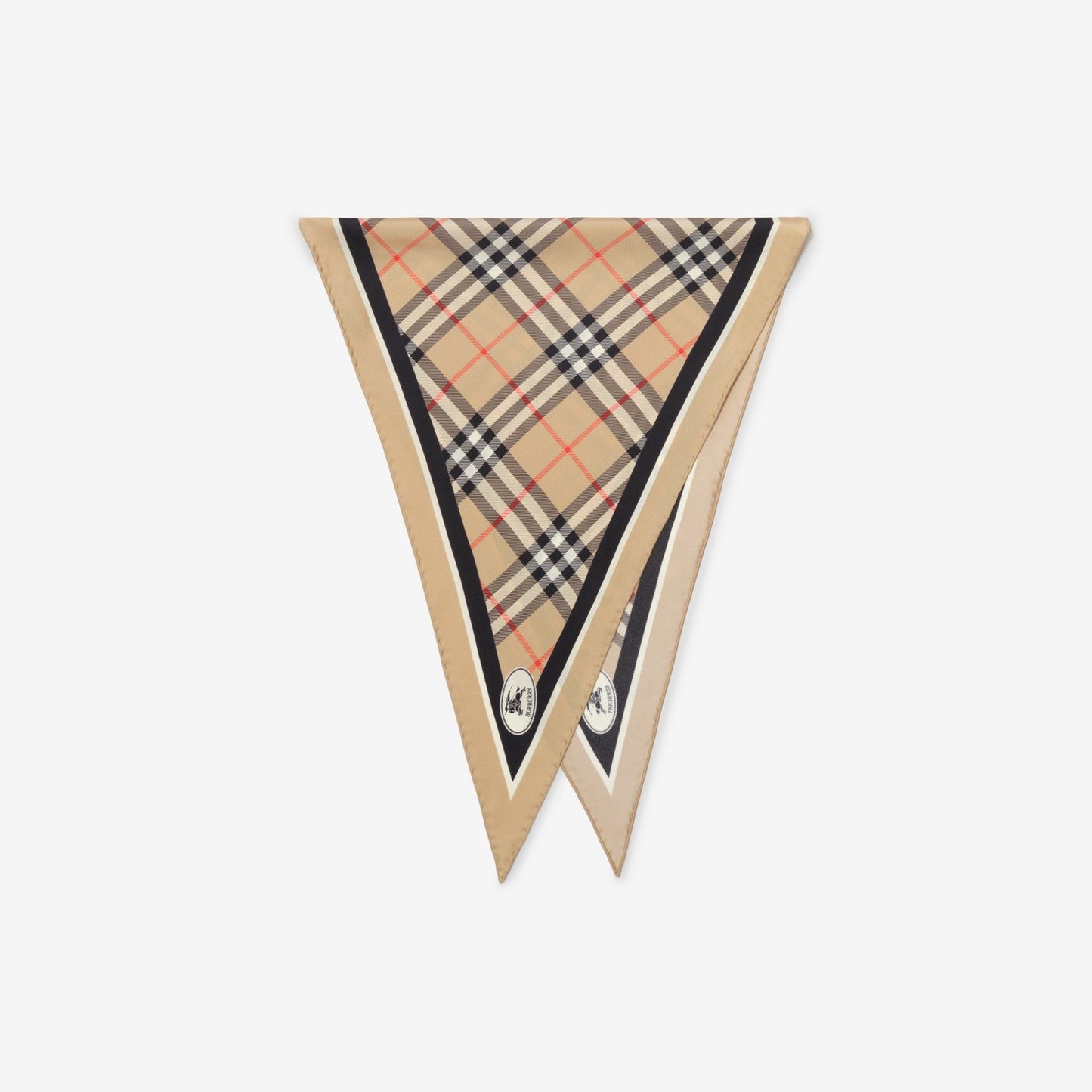 Check Knight Stamp Silk Scarf