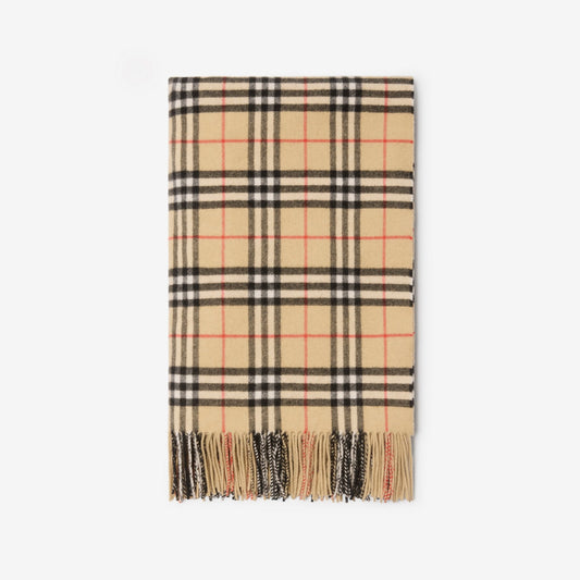 Check Cashmere Blanket